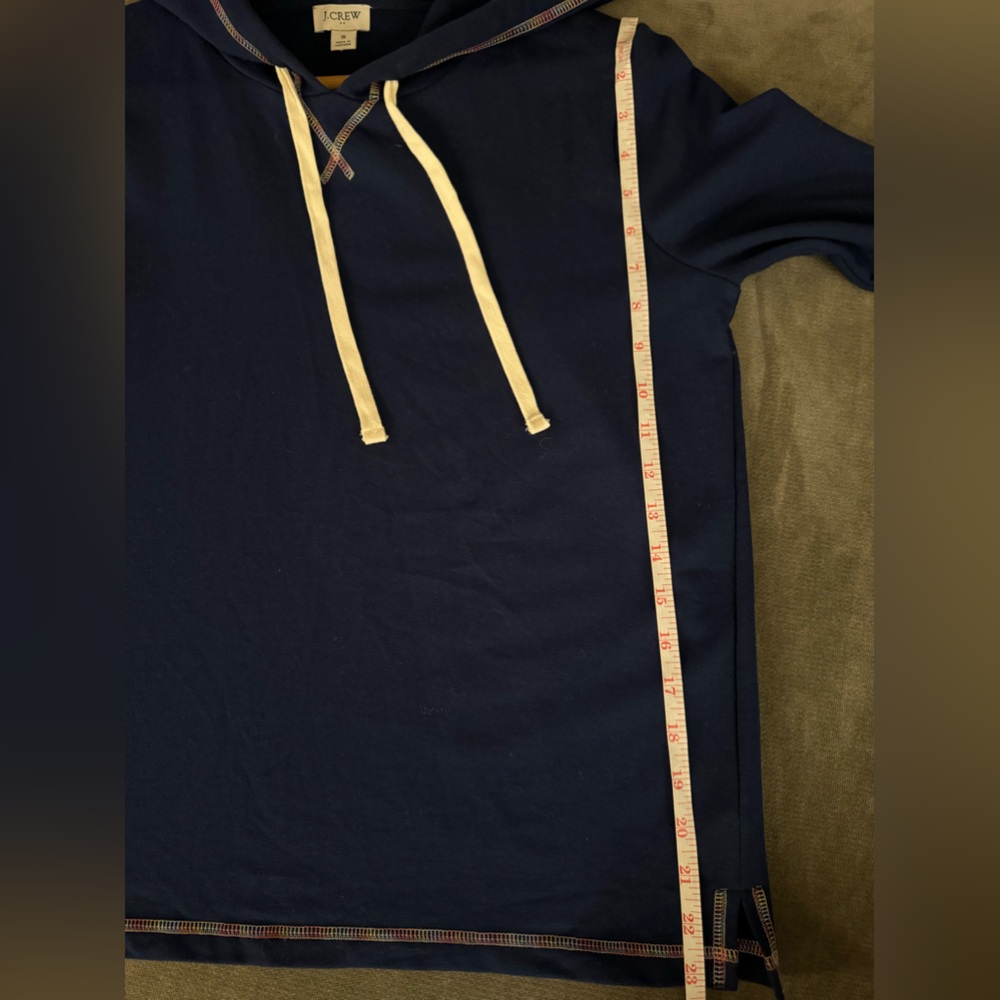 NEW. J. Crew Hoodie with rainbow stitching - Picture 6 of 6